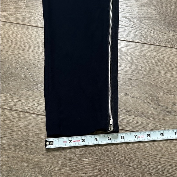 A.L.C. High Rise Double Side Zip Crepe Trousers Pants Tailored Black Size 4 - Picture 15 of 16